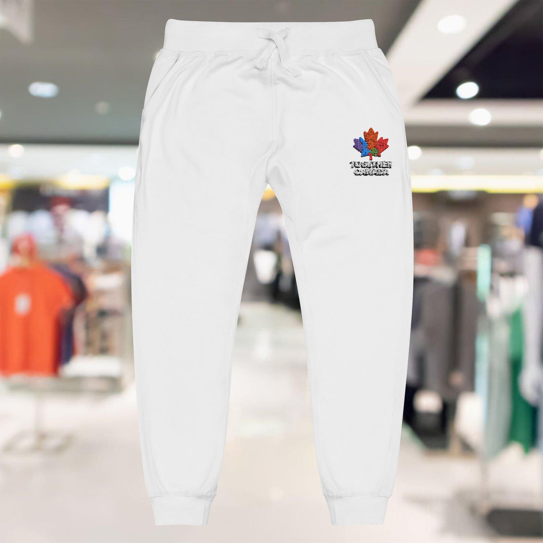Cozy Embroidered Unisex Fleece Sweatpants - OneLoveCanada