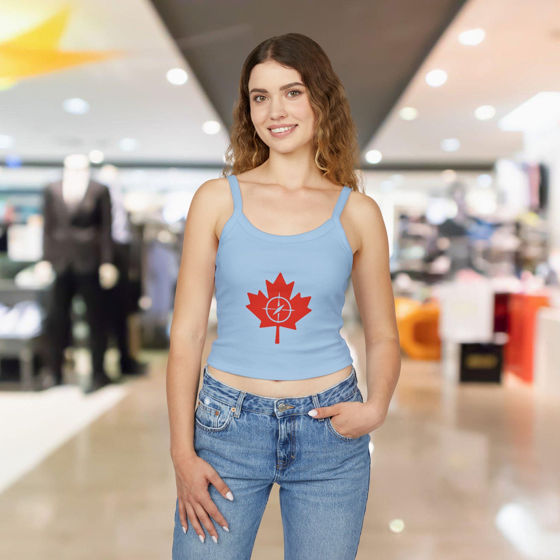 Canadian Leaf Women's Tank Top, Summer Shirt - OneLoveCanada