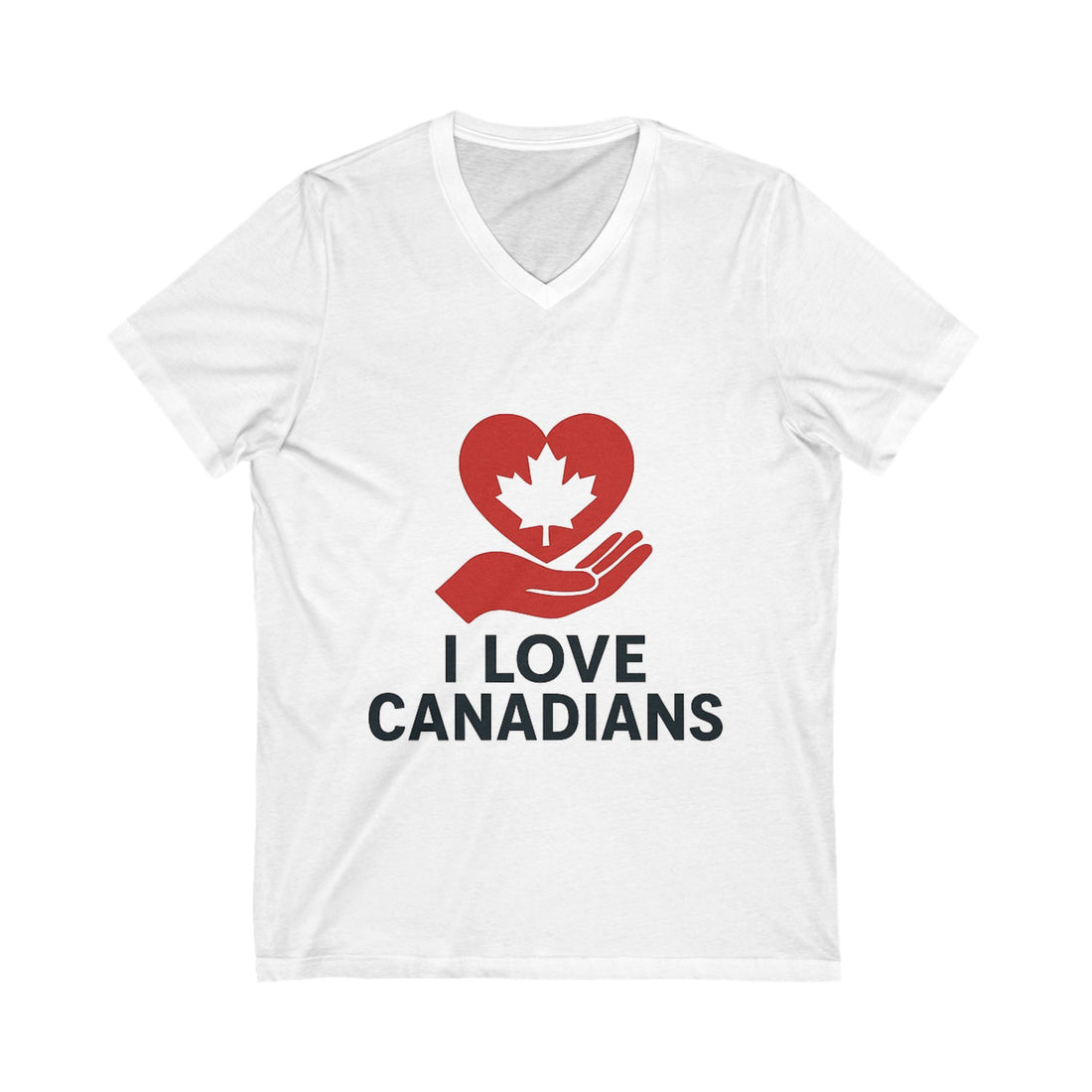 I Love Canadians V-Neck Tee, Cute Casual Shirt - OneLoveCanada