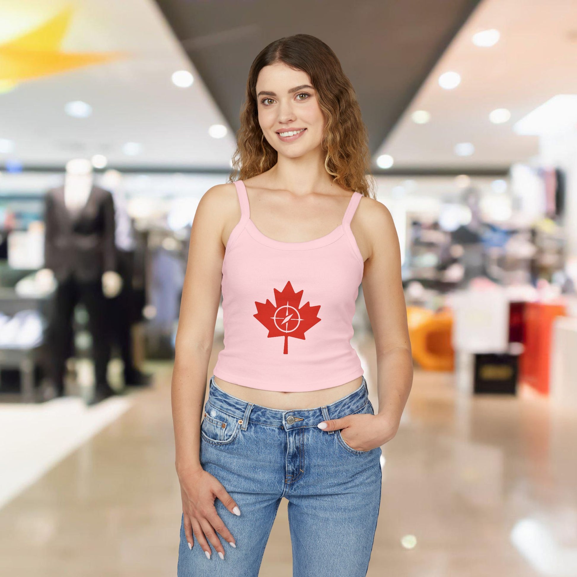 Canadian Leaf Women's Tank Top, Summer Shirt - OneLoveCanada