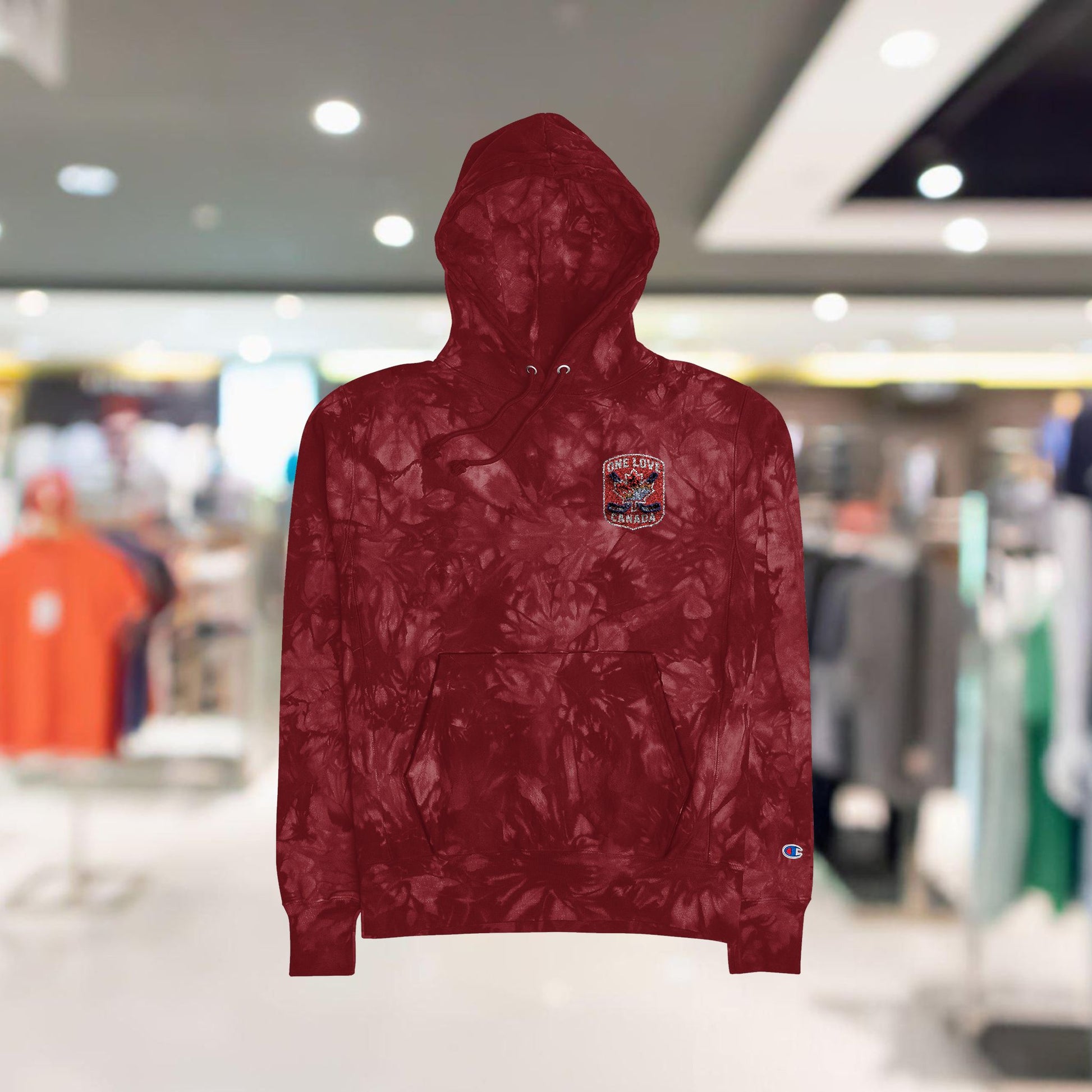 Unisex Tie-Dye Embroidered Hoodie - OneLoveCanada