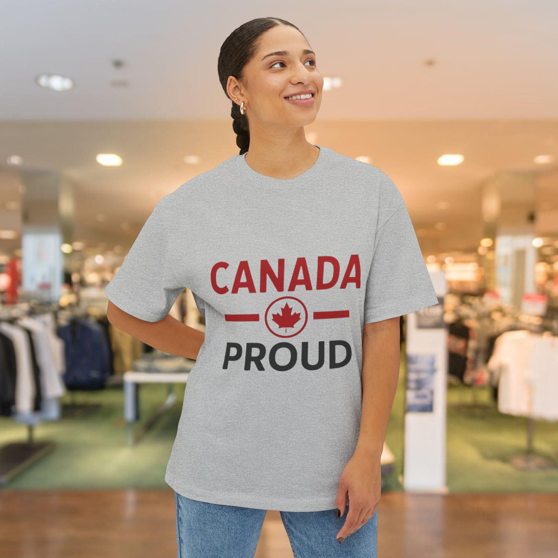Canada Proud Unisex Oversized Tee - Comfortable Pride Shirt, Casual Wear - OneLoveCanada