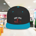 One Love Canada Flat Bill Snapback Cap, Trendy Hat - OneLoveCanada