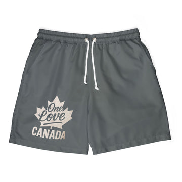 Canadian Love Unisex Swim Shorts, Beachwear - OneLoveCanada