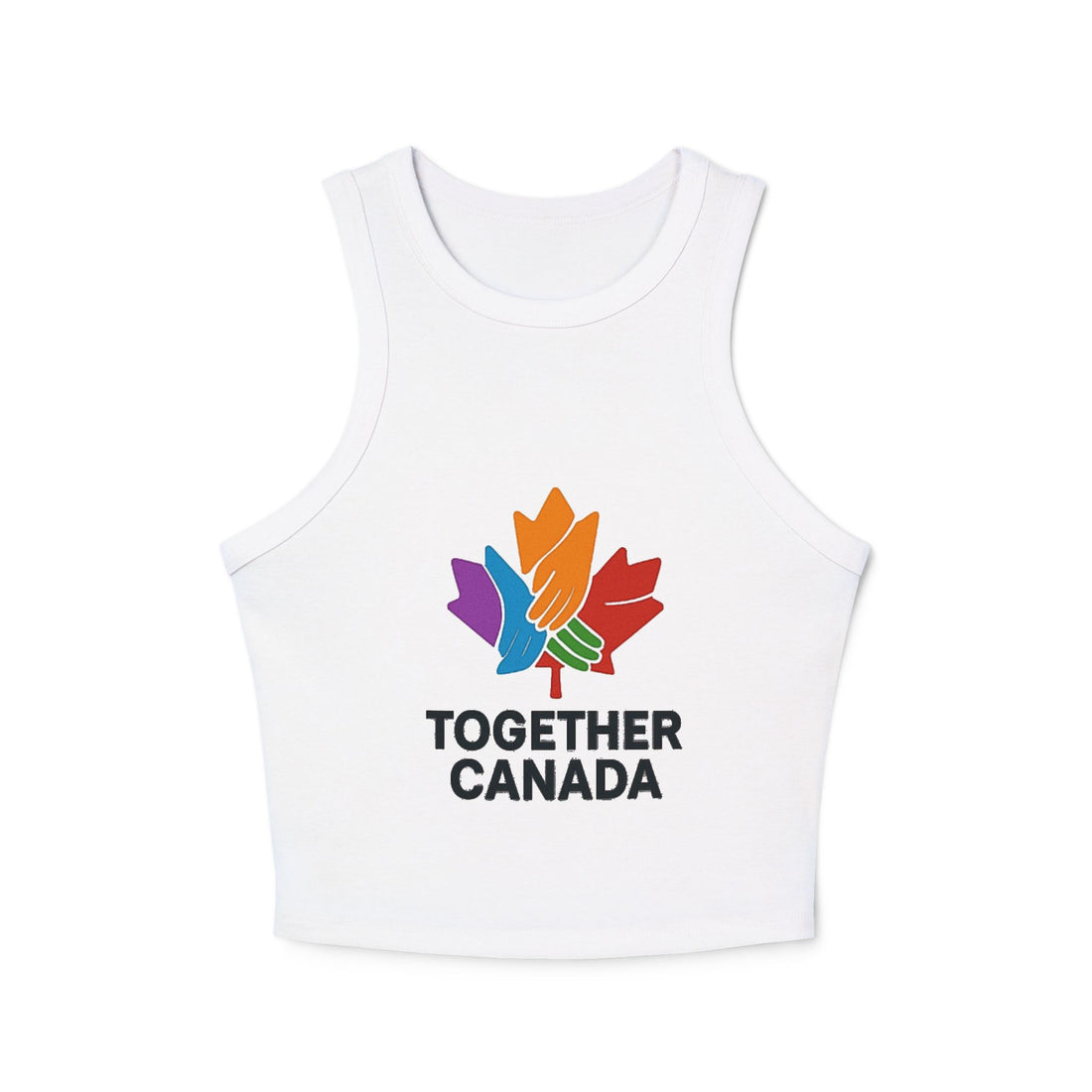 Women's Racer Tank Top - Together Canada Graphic, - OneLoveCanada