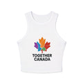 Women's Racer Tank Top - Together Canada Graphic, - OneLoveCanada