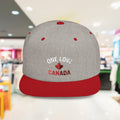 One Love Canada Flat Bill Snapback Cap, Trendy Hat - OneLoveCanada