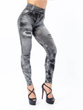 Women Imitation Jeans Stretch Leggings Fashion Sexy Slim Push Up Lady Gym Leggings Causal Simple High Waist Streetwear Leggings - OneLoveCanada