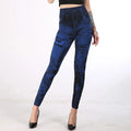 Women Imitation Jeans Stretch Leggings Fashion Sexy Slim Push Up Lady Gym Leggings Causal Simple High Waist Streetwear Leggings - OneLoveCanada