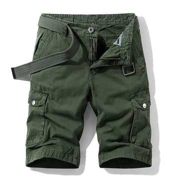 High Quality 2024 Summer Men's Baggy Multi Pocket Military Cargo Shorts Male Cotton Mens Tactical Shorts Short Pants No Belt