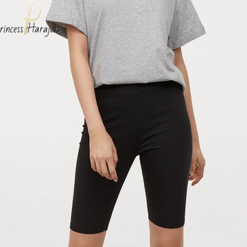 High Waist Summer Casual Shorts Women Thin Fitness Elastic Biker Black White Shorts Basic Shorts For Women Clothing Sweatpants