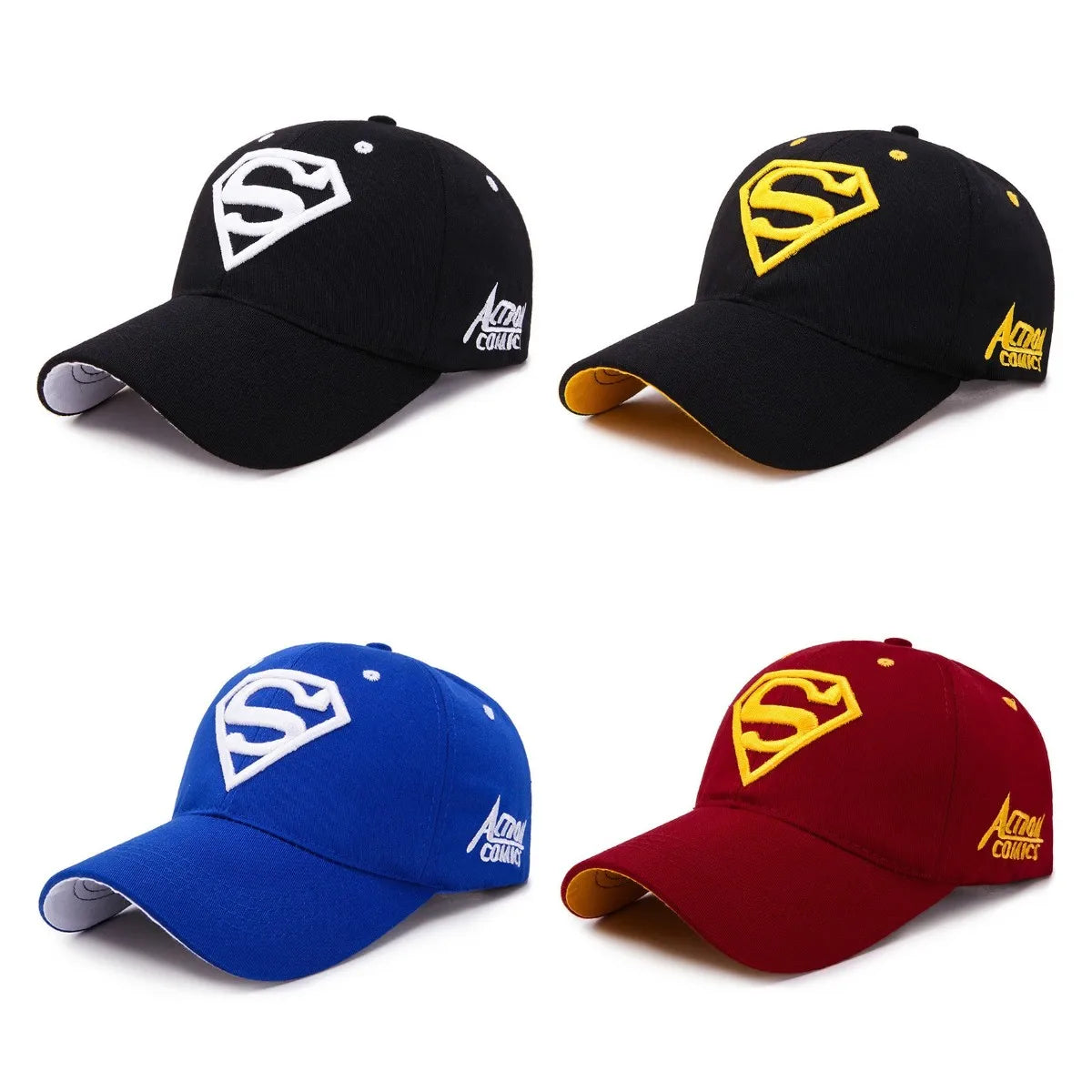 Superhero Clark Kent Cosplay Hat Neutral Adjustable Embroidered Baseball Hat Outdoor Casual Sports Peaked cap Sunshade Hat