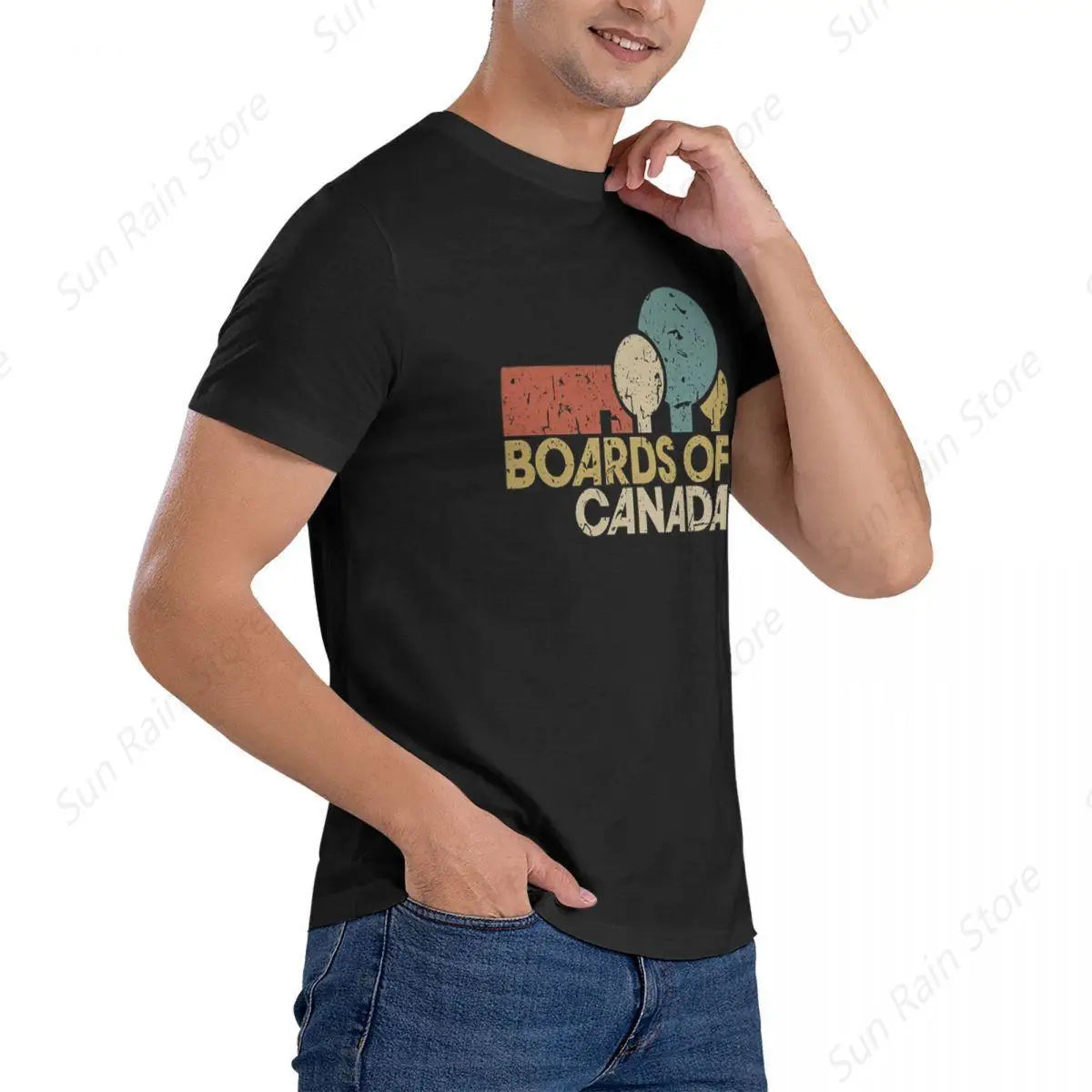 BOARDS OF CANADA In Cramped Quarters T-Shirt for Men Cotton Oversized T Shirts Men's Short Sleeve O-Neck Summer Clothes Tops - OneLoveCanada