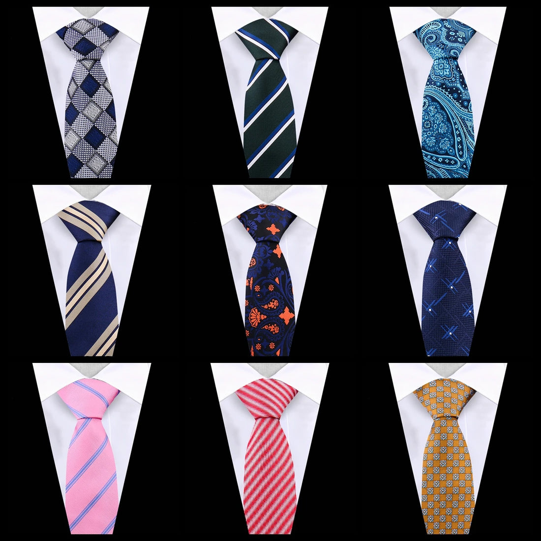 Hot Sale New Style Tie Golden Stripe Suit Business Wedding Party Necktie For Mens Neckwear Paisley Wine Gravatas Accessories