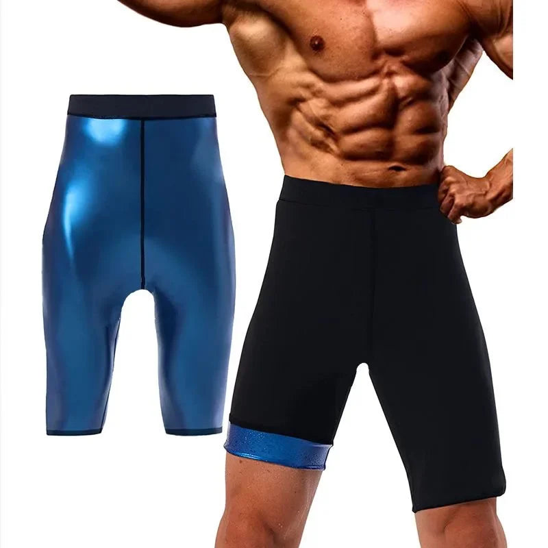 Sweat Pants Men's High Waist Waist Abdominal Pants Fitness Pants Running Sports Heat Gathering Sweat Pants Shorts Sweat Pants
