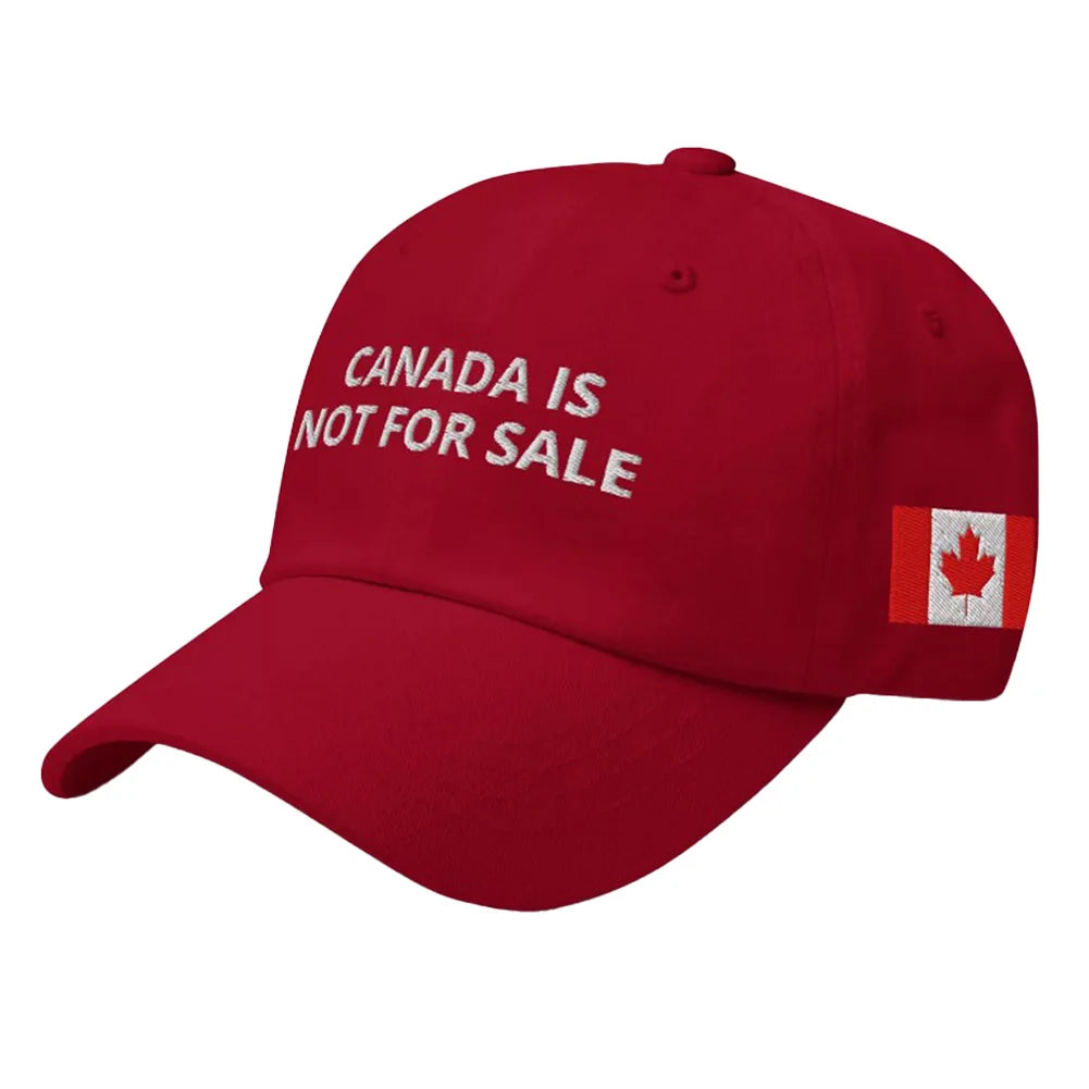 Canada Not For Sale Baseball Cap Adjustable Red Hat with Maple Leaf Embroidery for Outdoor Activities & Casual Wear Snapback Cap - OneLoveCanada