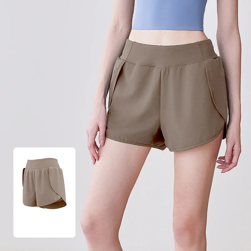 Yoga Shorts For Women Summer Fitness Shorts Biker Workout Running Sports Shorts Female Breathable Sportwear With Pocket - OneLoveCanada