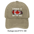 Canada Is Not for Sale Hat Retro Letter Embroidery Breathable Baseball Cap Outdoor Sports Trucker Hat for Hiking Fishing Sun Hat - OneLoveCanada