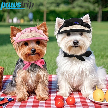 Adjustable Dog Baseball Cap Outdoor Cute Pet Hat for Cats Dogs Breathable Pet Sun Hat with Ear Holes Puppy Headwear Pet Supplies