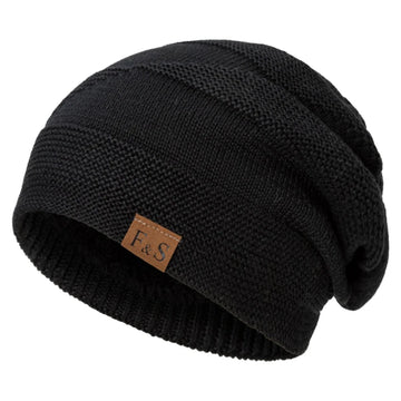 Unisex Winter Hats Outdoor Add Fur Lined Knitted Hats Fashion Warm Sports Beanie Cap