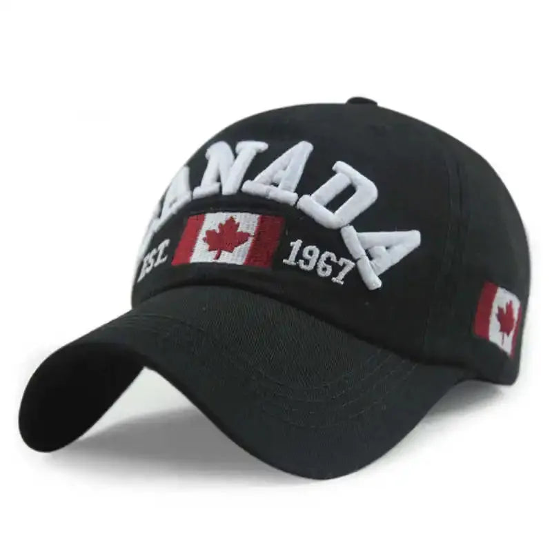 CANADA Embroidered Baseball Hat Maple Leaf 1967 Decorative Outdoor Sunscreen Duck Tongue Hat for Men and Women - OneLoveCanada