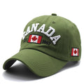 Pure Cotton Men Women Canada Embroidered Maple Leaf Flag Cap Hat One Size Adjustable Strap - OneLoveCanada