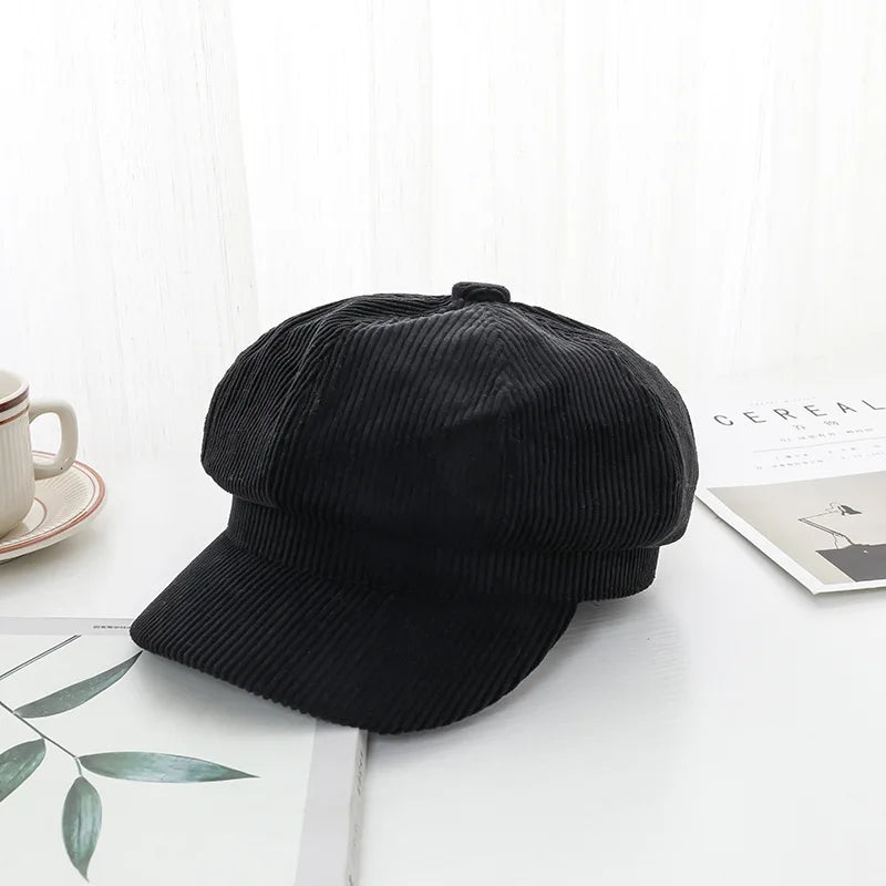 Hats for women retro Korean version of the British octagonal hat four seasons literary leisure beret cap S61 - OneLoveCanada