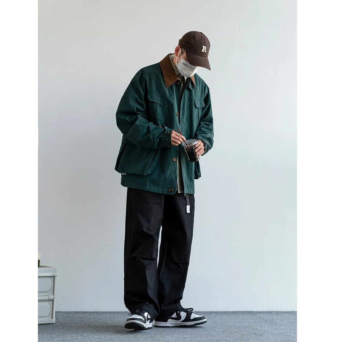 Trendy American Style Couple Lapel Color Blocking Casual Jacket For Men Women Loose Fit Versatile Workwear Spring New Model