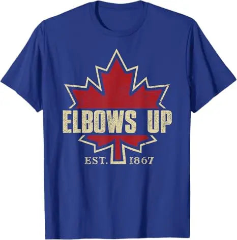 Elbows Up Canada True North Strong Free Proud Canadian T-Shirt Humor Funny Canada Flag Graphic Top Streetwear Clothes Saying Tee - OneLoveCanada