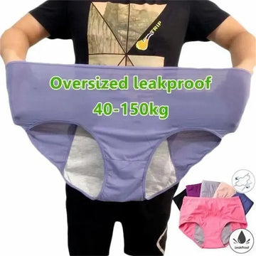 Period Underwear for Women 4 Layer Leakproof Cotton Panties Postpartum Menstrual Overnight Absorbent Underwear Seamless Moisture