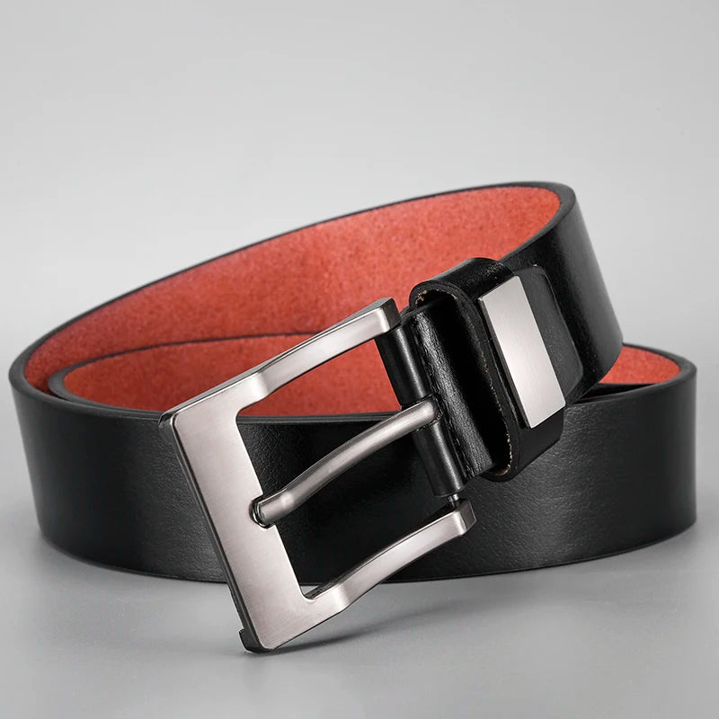 New Men's Cow Leather Belts Luxury Strap Male Belts For Fashion Classice Vintage Pin Buckle High Quality Designer Belt Plus Size