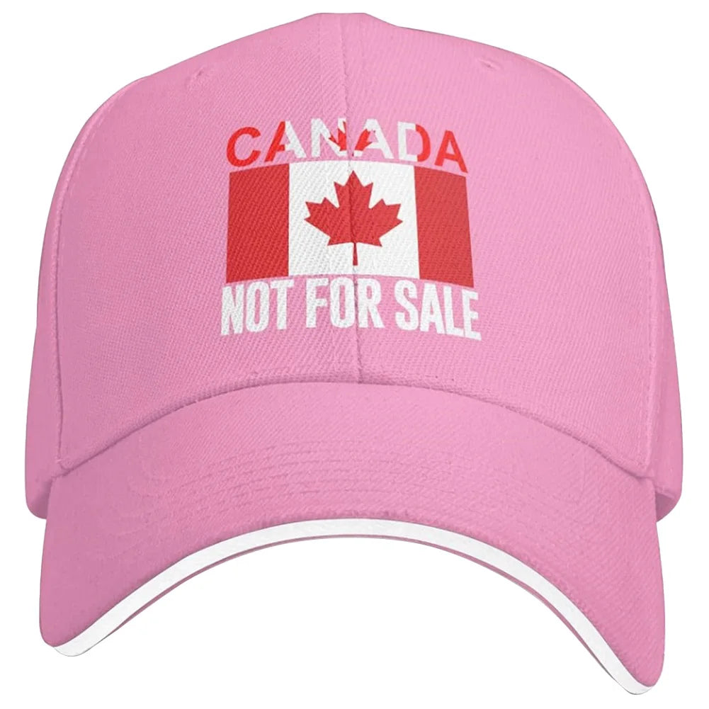 Canada Not For Sale Baseball Cap Adjustable Red Hat with Maple Leaf Embroidery for Outdoor Activities & Casual Wear Snapback Cap - OneLoveCanada