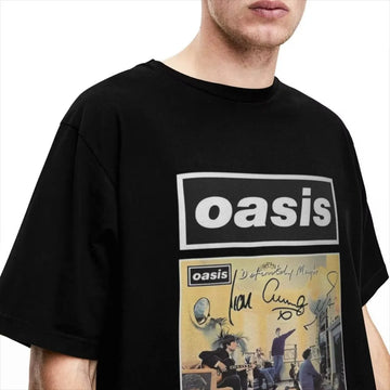 2025 Popular New Style Ins British Rock Band Oasis Street Oversize Shoulder Loose T-shirt for Men and Women The Same Four Season