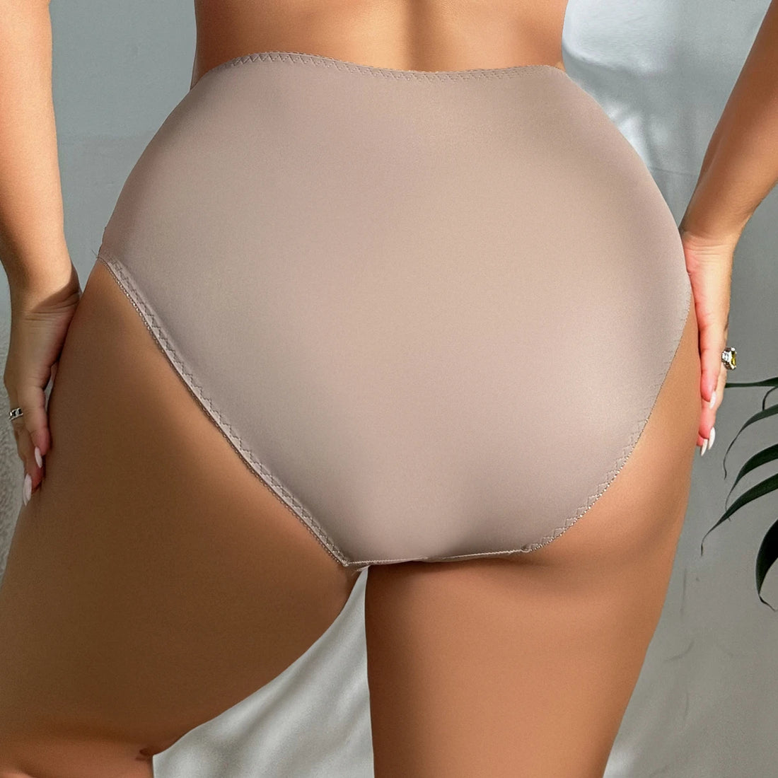 BEAUWEAR Big Size Panties for Woman Plus Size Underwear Plain Thin Underpants 0XL 1XL 2XL 3XL 4XL 5XL-2025#P
