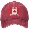 Canada Not For Sale Baseball Cap Adjustable Red Hat with Maple Leaf Embroidery for Outdoor Activities & Casual Wear Snapback Cap - OneLoveCanada