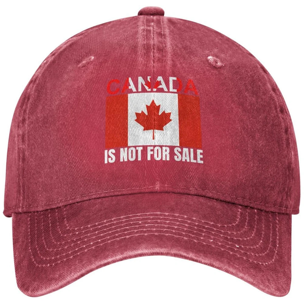 Canada Not For Sale Baseball Cap Adjustable Red Hat with Maple Leaf Embroidery for Outdoor Activities & Casual Wear Snapback Cap - OneLoveCanada