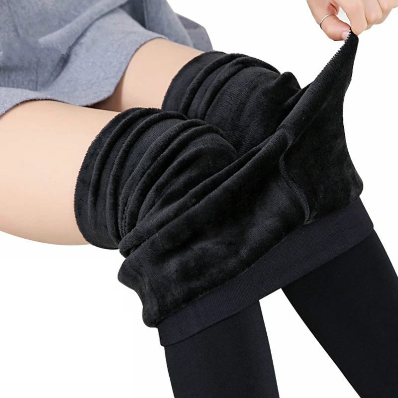 Winter Leggings For Women Warm Leggins Solid Color Velvet Leggins High Waist Leggings Stretchy Leggings dropshipping - OneLoveCanada