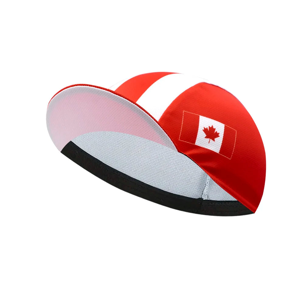 Classic Canada National Flag Pro Team Cycling Cap Riding Outdoor Sports MTB Bicycle Hat - OneLoveCanada