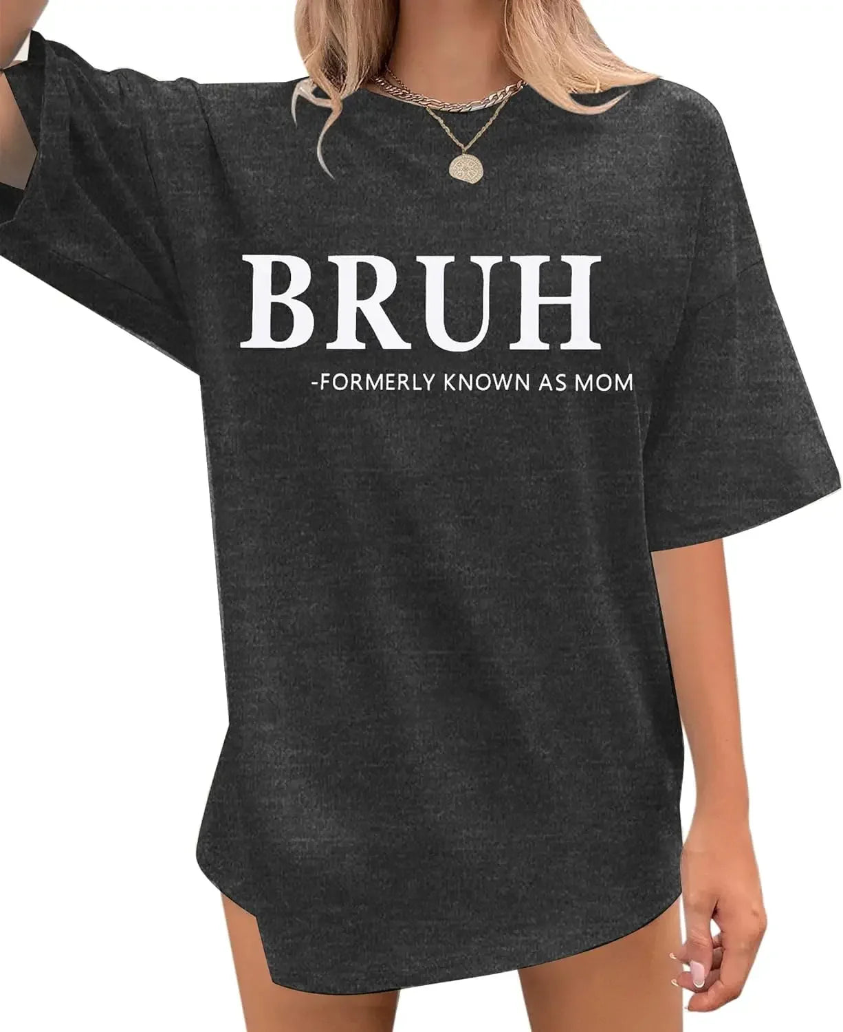 Oversized Tshirts for Women Mama Shirt - Overstimulated Moms Club Shirt Funny Graphic Shirts Casual Short Sleeve Tees