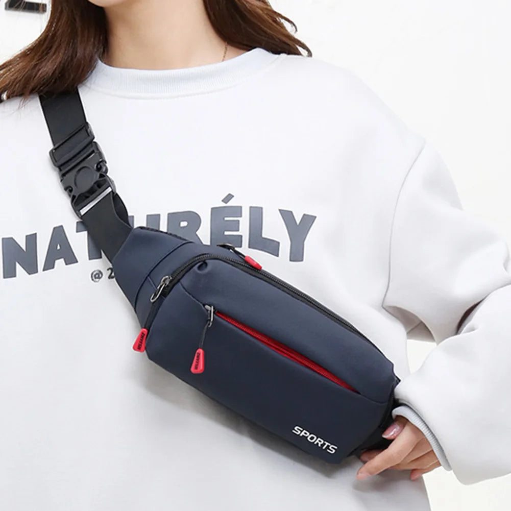 Women Men Man Belt Pouch Oxford Shoulder Bag Adjustable Belt Fanny Pack for Travel Running for Hiking Jogging for Outdoor Sports