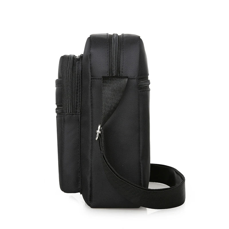 Four Layer Zipper Waterproof Single Shoulder Messenger Bag Business Bag Wallet