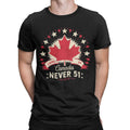 Men's Elbows Up Canada Never 51st State T Shirt  Cotton Tops Hipster Short Sleeve Round Neck Tees Plus Size T-Shirts - OneLoveCanada