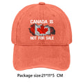 Canada Is Not for Sale Hat Retro Letter Embroidery Breathable Baseball Cap Outdoor Sports Trucker Hat for Hiking Fishing Sun Hat - OneLoveCanada