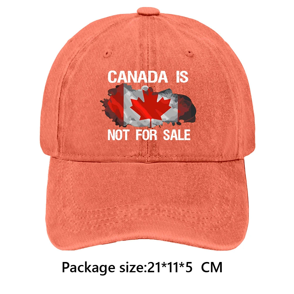 Canada Is Not for Sale Hat Retro Letter Embroidery Breathable Baseball Cap Outdoor Sports Trucker Hat for Hiking Fishing Sun Hat - OneLoveCanada