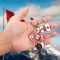 1/3/12PCS Canadian National Flag Keychains, Canada Souvenirs, Decorative Hanging Key Chain Flag Key Ring For Friends Family - OneLoveCanada