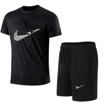 2025 Summer Fashion Men's Tracksuit T-shirt Shorts Set Leisure Short Sleeve Set Jogging Gym Suit Brand Clothing