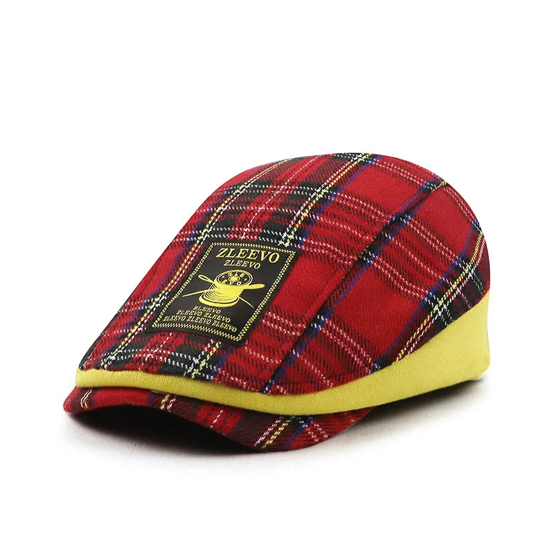 NEW Casual Berets Hat Men Women Washed Cotton Embroidery Visors Solid Peaked Caps Herringbone Flat Caps casquette beret