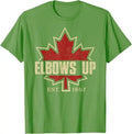 Elbows Up Canada True North Strong Free Proud Canadian T-Shirt Humor Funny Canada Flag Graphic Top Streetwear Clothes Saying Tee - OneLoveCanada