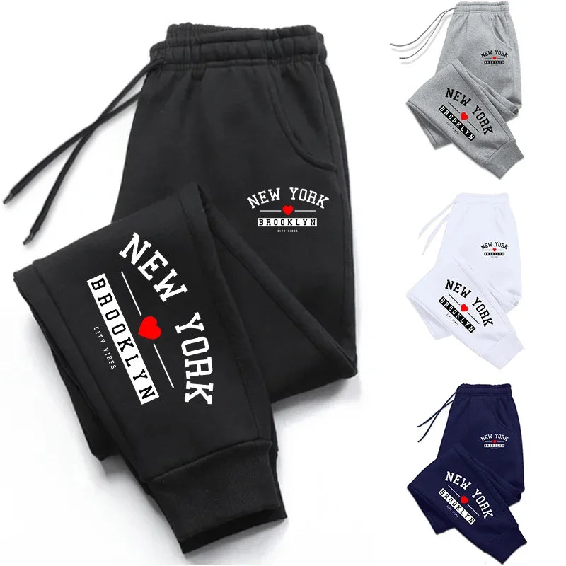 Mens Sweatpants Popular City Print Gym Jogging Pants Outdoors Sports Daily Casual Tracksuit Trousers Hot Sales Jogging Man Pants