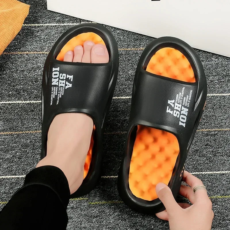 Men's Home Slippers Luxury 2024 Eva Sole Slippers for Man Adult Men's Sandal Slipers Flip Flop Male Shoes Sneakers House Slides